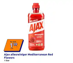Action Ajax allesreiniger Mediterranean Red Flowers aanbieding