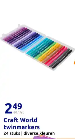 Action Craft World twinmarkers aanbieding
