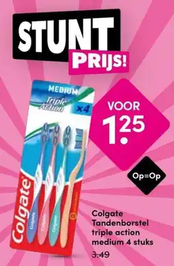 Drogisterij Visser Colgate Tandenborstel Triple Action Medium aanbieding