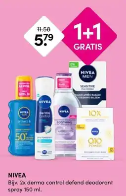 Drogisterij Visser NIVEA derma control defend deodorant spray aanbieding
