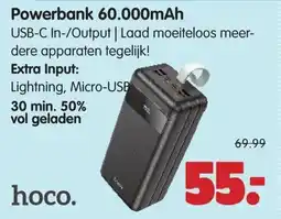 Plentyparts hoco. Powerbank 60.000mAh aanbieding