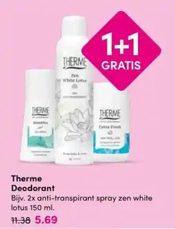 Drogisterij Visser Therme Deodorant aanbieding
