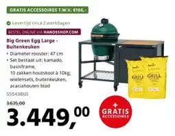 HANOS Big Green Egg Large - Buitenkeuken aanbieding