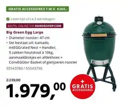 HANOS Big Green Egg Large aanbieding
