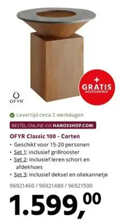 HANOS OFYR OFYR Classic 100 - Corten aanbieding