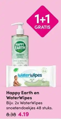 Drogisterij Visser Happy Earth en WaterWipes aanbieding