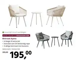 HANOS Bistroset Ayana aanbieding
