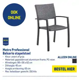Makro Metro Professional Balsario stapelstoel aanbieding