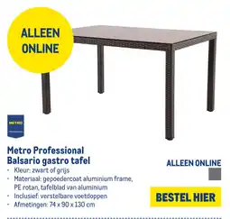 Makro Metro Professional Balsario gastro tafel aanbieding