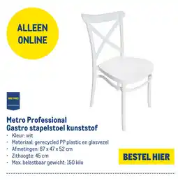Makro Metro Professional Gastro stapelstoel kunststof aanbieding
