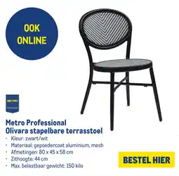 Makro Metro Professional Olivara stapelbare terrasstoel aanbieding