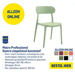 Makro Metro Professional Gastro stapelstoel kunststof aanbieding