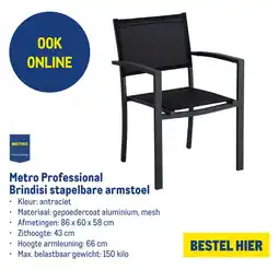 Makro Metro Professional Brindisi stapelbare armstoel aanbieding