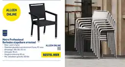 Makro Metro Professional Barbados stapelbare armstoel aanbieding