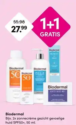 Drogisterij Visser Biodermal zonnecrème gezicht gevoelige huid SPF50+ aanbieding