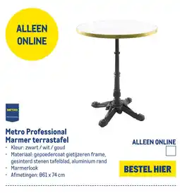 Makro Metro Professional Marmer terrastafel aanbieding