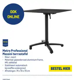 Makro Metro Professional Massini terrastafel aanbieding