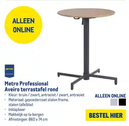 Makro Metro Professional Aveiro terrastafel rond aanbieding