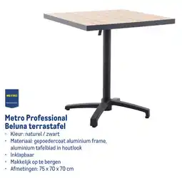 Makro Metro Professional Beluna terrastafel aanbieding