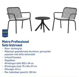Makro Metro Professional Soto Bistroset aanbieding