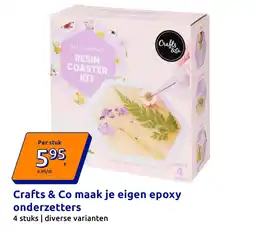 Action Crafts & Co maak je eigen epoxy onderzetters aanbieding