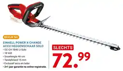 Kluswijs Einhell Power X-Change Accu Heggenchaar Solo aanbieding