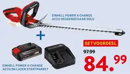 Kluswijs Einhell Power X-Change Accu Heggenchaar Solo + Accu en Lader Startpakket aanbieding