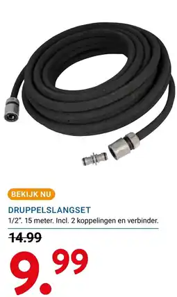 Kluswijs druppelslangset aanbieding
