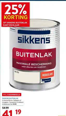 Kluswijs sikkkens buitenlak aanbieding