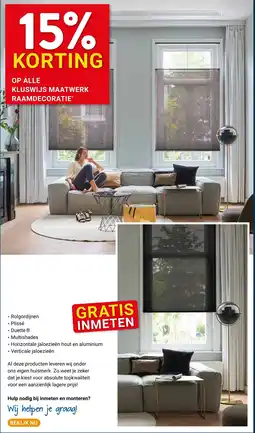 Kluswijs kluswijs maatwerk raamdecoratie aanbieding