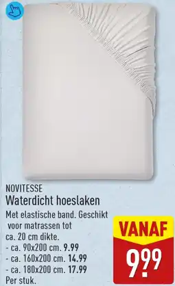 ALDI Novitesse waterdicht hoeslaken aanbieding