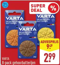 ALDI Varta 8-pack gehoorbatterijen aanbieding