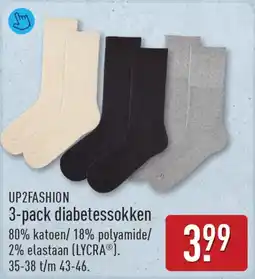 ALDI Up2fashion 3-pack diabetessokken aanbieding