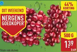 ALDI Pitloze rode druiven aanbieding