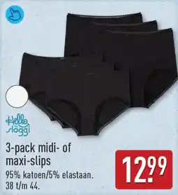 ALDI 3-pack midi of maxi slips aanbieding