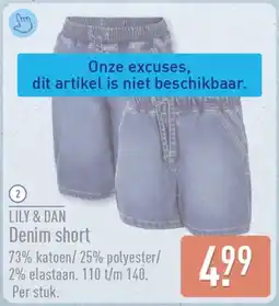 ALDI Lily & dan denim short aanbieding