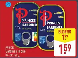 ALDI Princes sardines in olie aanbieding
