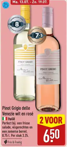ALDI Pinot grigio delle venezie wit en rosé aanbieding