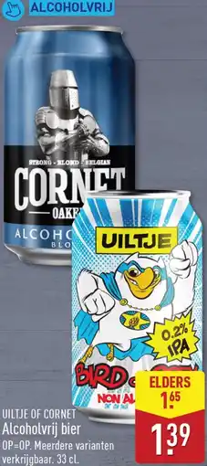 ALDI Uiltje of cornet alcoholvrij bier aanbieding
