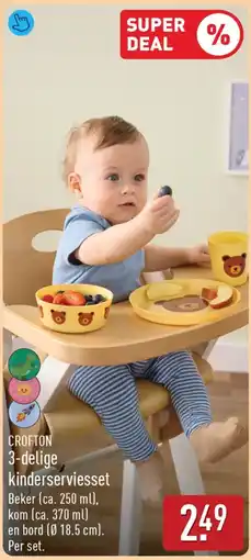 ALDI Crofton 3-delige kinderserviesset aanbieding
