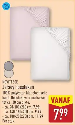 ALDI Novitesse jersey hoeslaken aanbieding