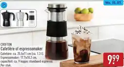 ALDI Crofton cafetière of espressomaker aanbieding