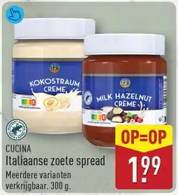 ALDI Crepe italiaanse zoete spread aanbieding