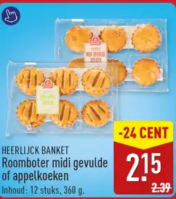 ALDI Heerlijck banket roomboter midi gevulde of appelkoeken aanbieding