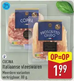 ALDI Cucina italiaanse vleeswaren aanbieding