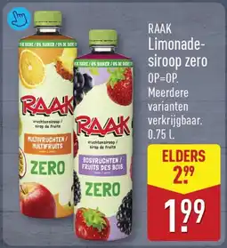 ALDI Raak limonade siroop zero aanbieding