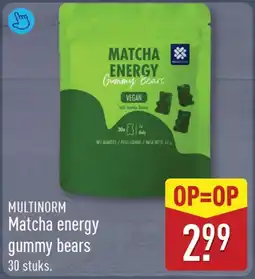 ALDI Multinorm matcha energy gummy bears aanbieding
