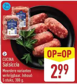 ALDI Cucina salsiccia aanbieding
