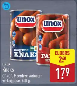 ALDI Unox knaks aanbieding