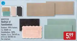 ALDI Novitesse badmat of handdoeken aanbieding